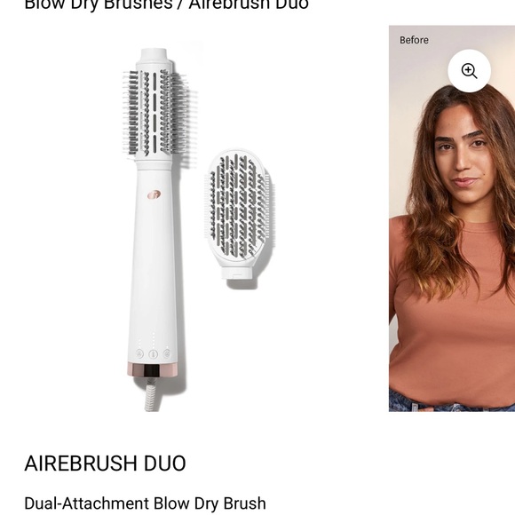 T3 Airebrush Duo - Dual-Attachment Blow Dry Brush